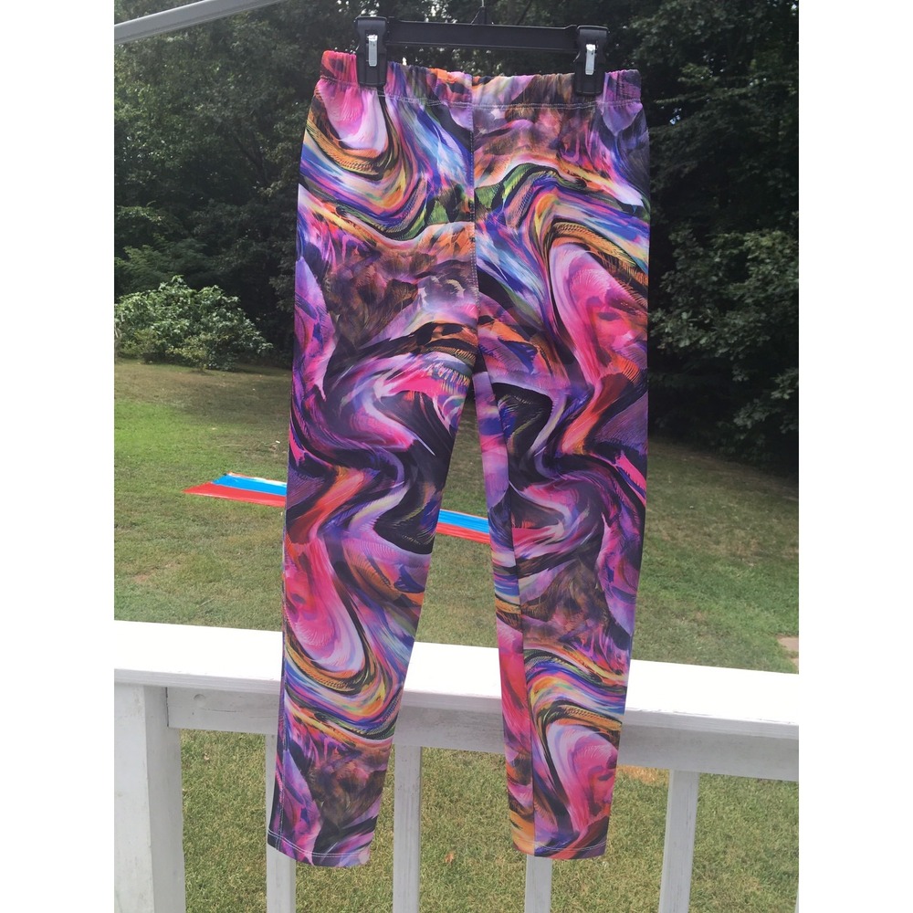 Paint Swirl Leggings Womens Juniors Misses XS Small 24 x 26